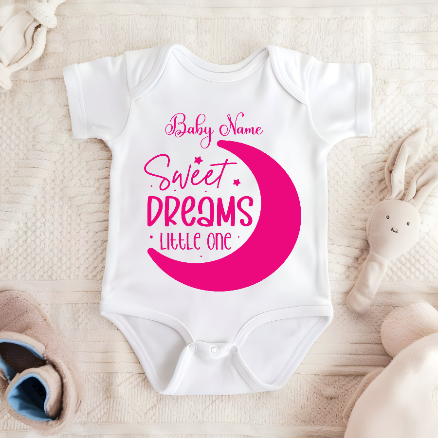 Baby anzug personalisieren-variante3-Bild: Babyanzug bedruckt Rosa